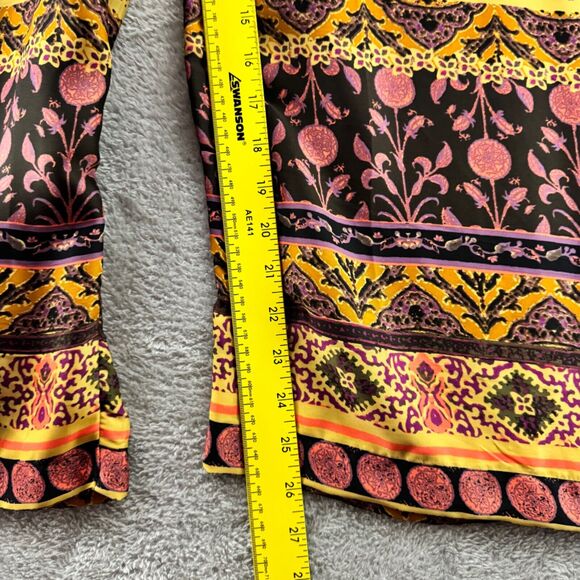 Free People Jumpsuit Womens S Brown Leona Wide Leg Pockets Side Slit Casual Tie - Picture 7 of 16